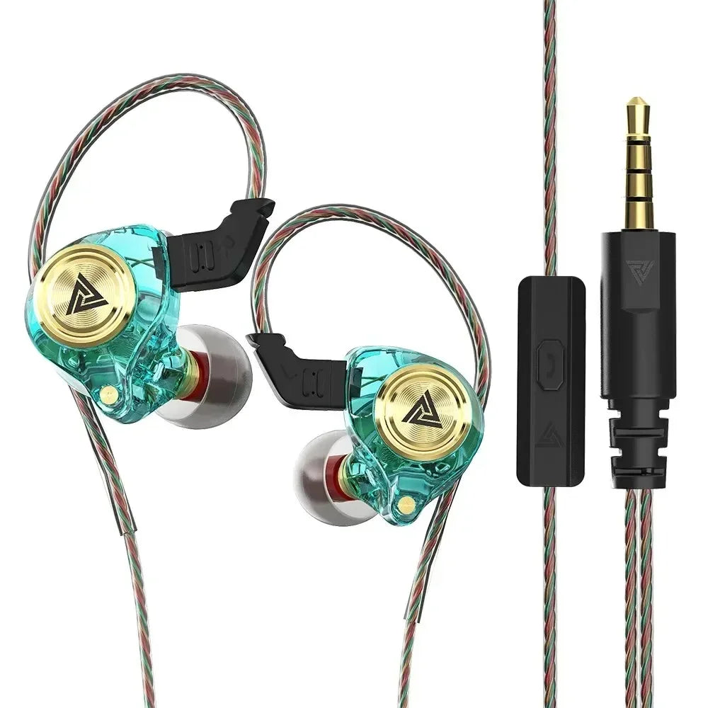 QKZ AK3 HiFi 3.5MM Wired Earphone with Microphone Bass  Noise Cancelling Headphones For Sport Gaming Music Stereo Sound Earbuds