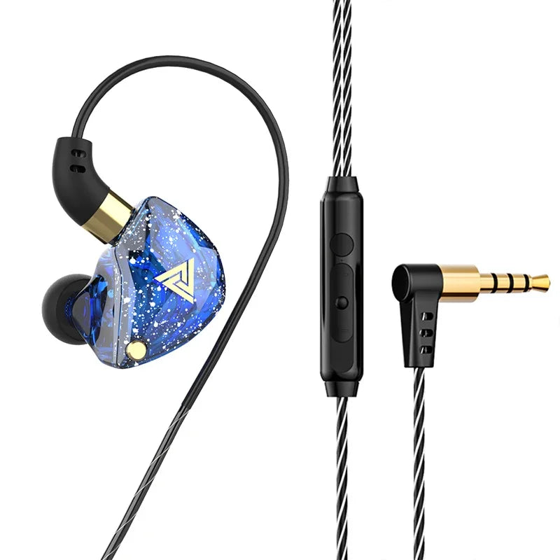 QKZ AK3 HiFi 3.5MM Wired Earphone with Microphone Bass  Noise Cancelling Headphones For Sport Gaming Music Stereo Sound Earbuds