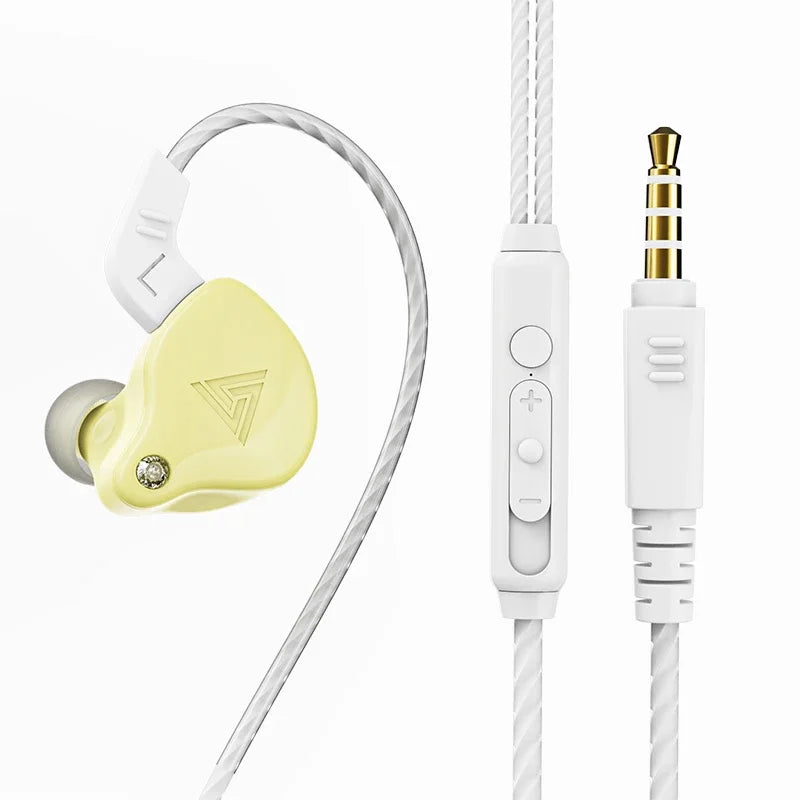 QKZ AK3 HiFi 3.5MM Wired Earphone with Microphone Bass  Noise Cancelling Headphones For Sport Gaming Music Stereo Sound Earbuds