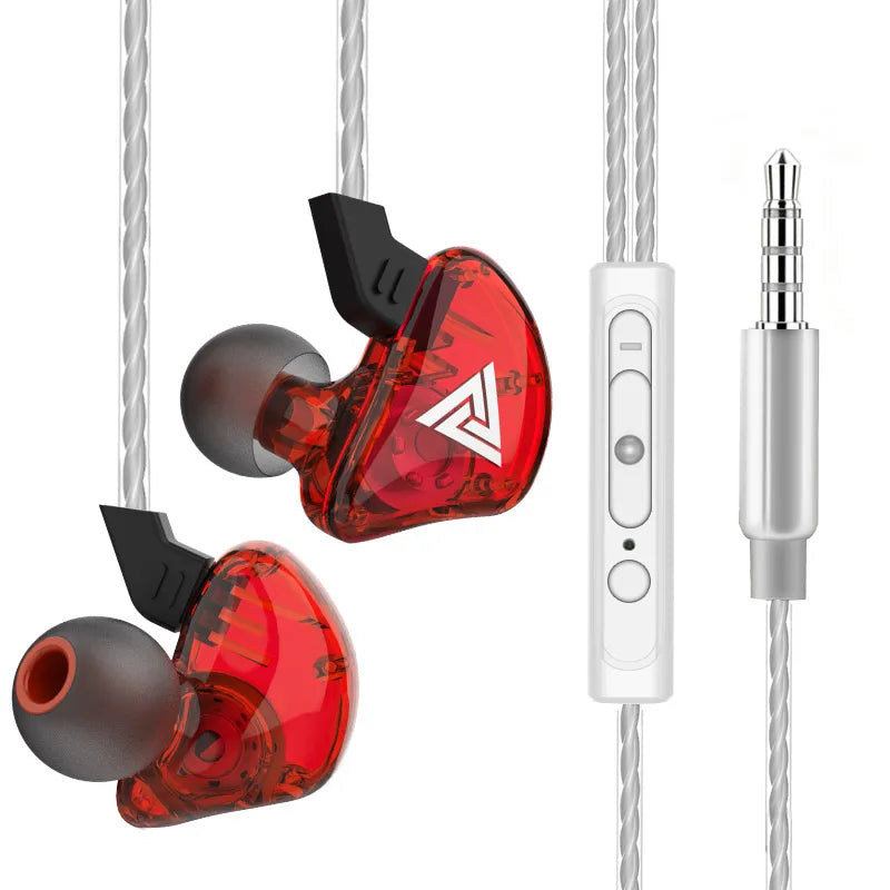 QKZ AK3 HiFi 3.5MM Wired Earphone with Microphone Bass  Noise Cancelling Headphones For Sport Gaming Music Stereo Sound Earbuds