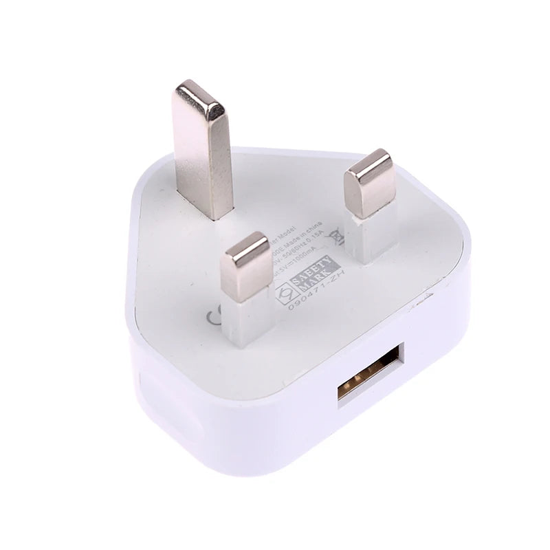 Universal UK Plug 3Pin Wall Charger Adapter With 1/2 USB Ports Charging For iPhone 11 For Samsung Huawei Xiaomi Charging Charger