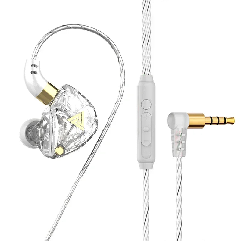 QKZ AK3 HiFi 3.5MM Wired Earphone with Microphone Bass  Noise Cancelling Headphones For Sport Gaming Music Stereo Sound Earbuds