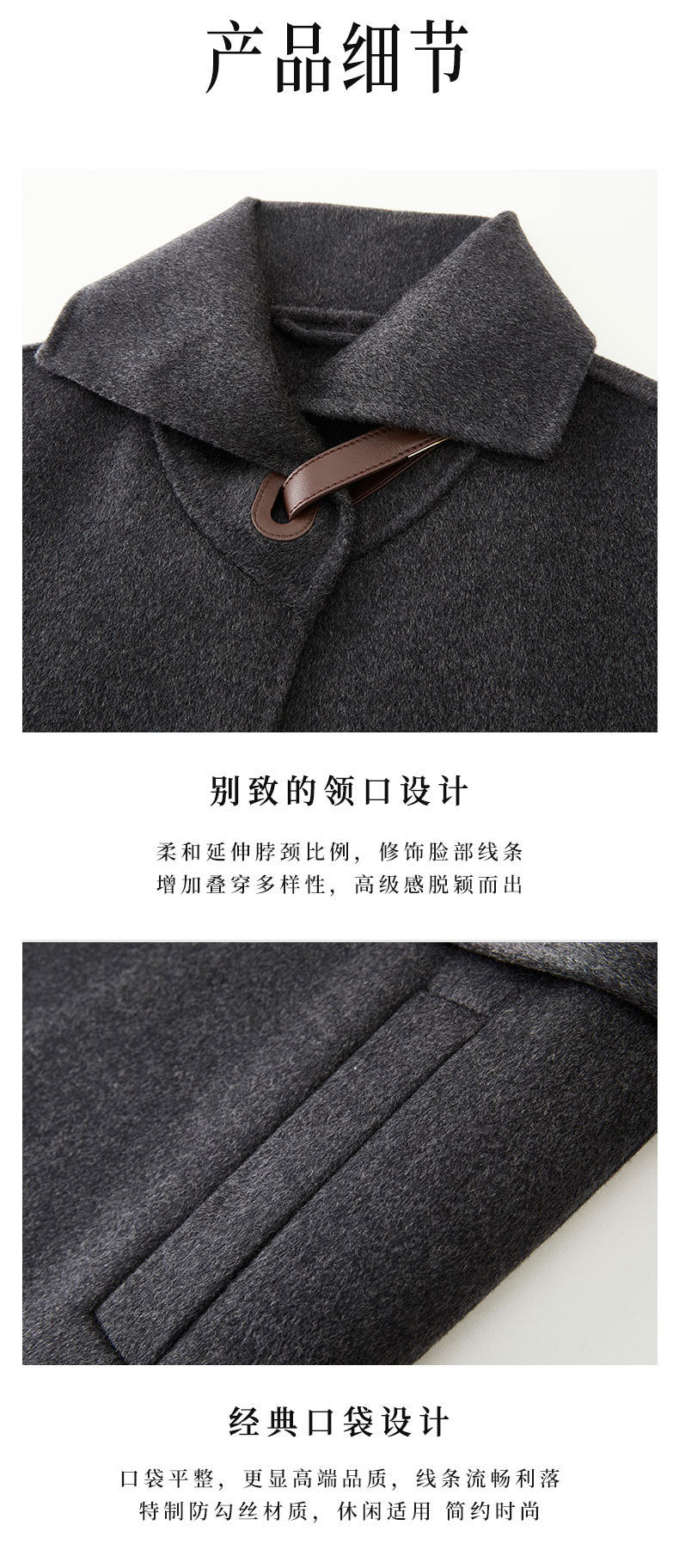 Hepburn Style Outwear Cashmere Woolen Outwear Double-Sided Woolen Outwear Women's Commuter Long Woolen Outwear 2025 Autumn and Winter Outwear