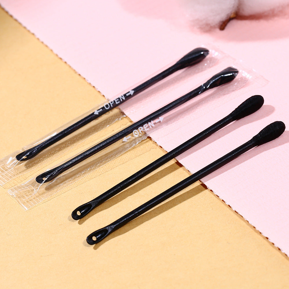 Black Extrusion Pox Stick Blackhead Care Double-headed Cotton Swab Independent Packaging Disposable Cotton Swab Multifunctional Makeup Remover Cotton Stick
