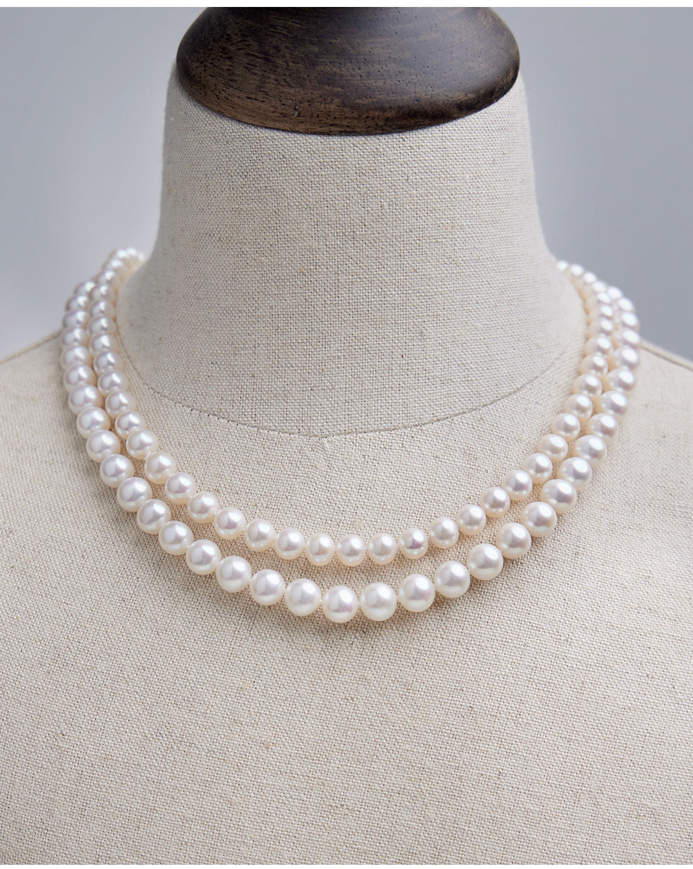 8-9 nearly round bright pearl necklace natural freshwater pearl necklace women send mother holiday gift box