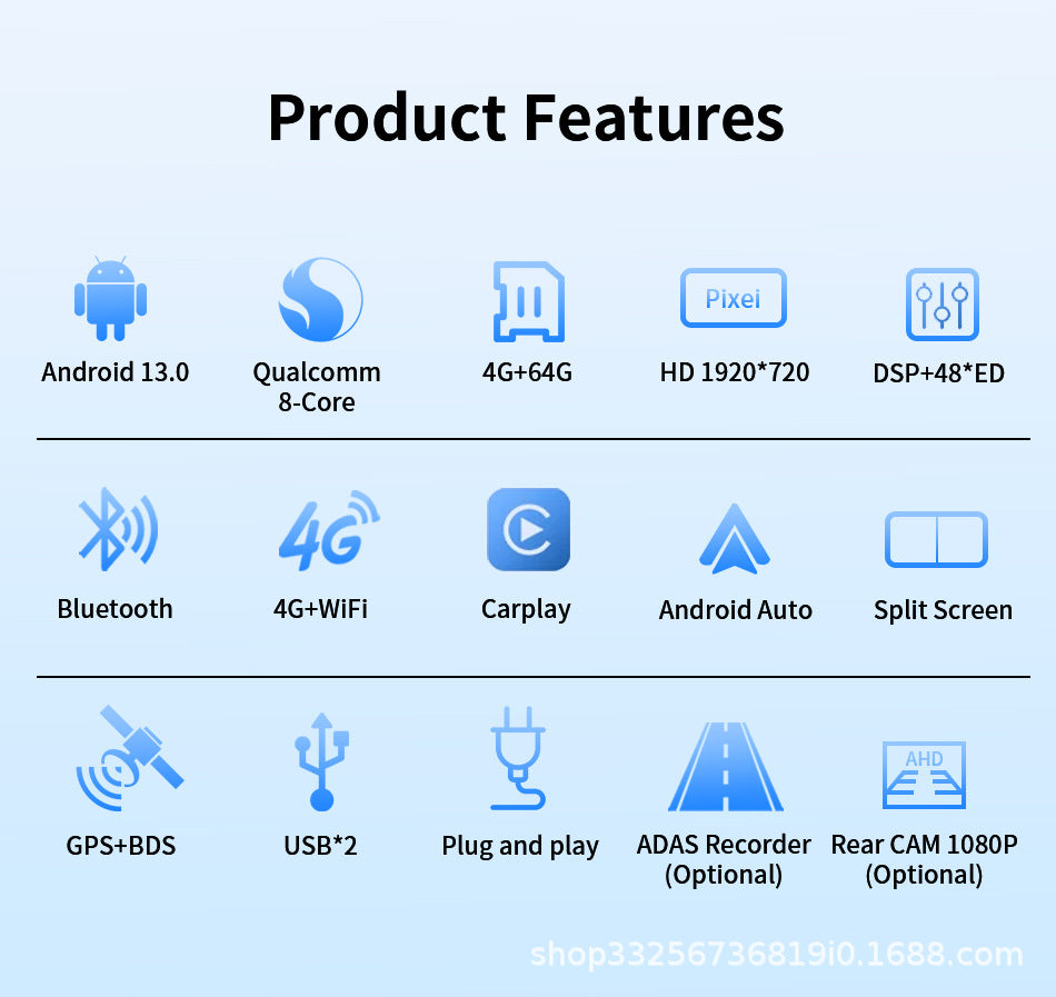Cross-Border Supply Suitable for Bmw X1 F48 Android Large-Screen Navigation Mtk Qualcomm 668S Car Hd System