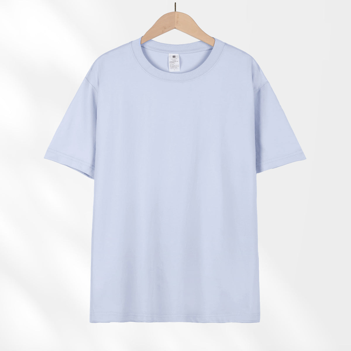Camiseta japonesa de manga curta de algodão puro pesado 230g para mulheres, versátil, gola redonda, ombro direto, cor sólida, meia manga, atacado, camiseta para homens