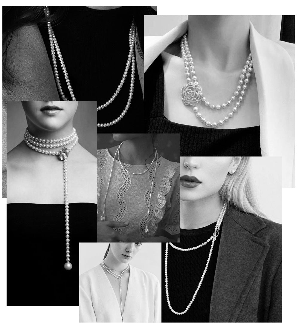8-9 nearly round bright pearl necklace natural freshwater pearl necklace women send mother holiday gift box