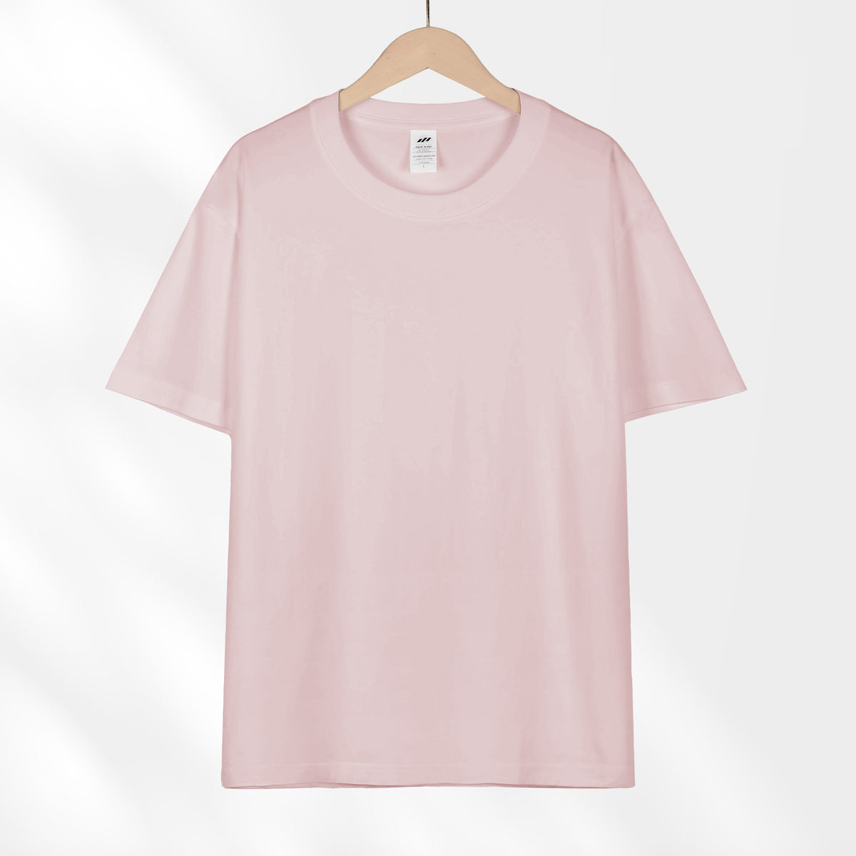 Camiseta japonesa de manga curta de algodão puro pesado 230g para mulheres, versátil, gola redonda, ombro direto, cor sólida, meia manga, atacado, camiseta para homens