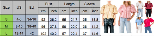 2024 New Summer Dress New Retro Western Style V-Neck Bubble Short Sleeve Shirt