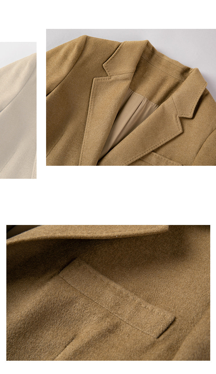 Wool Suit Set for Women, Three-Piece Autumn and Winter Formal Wear, Vest, Straight-Leg Wide-Leg Pants, Small Blazer, Elegant and Stylish