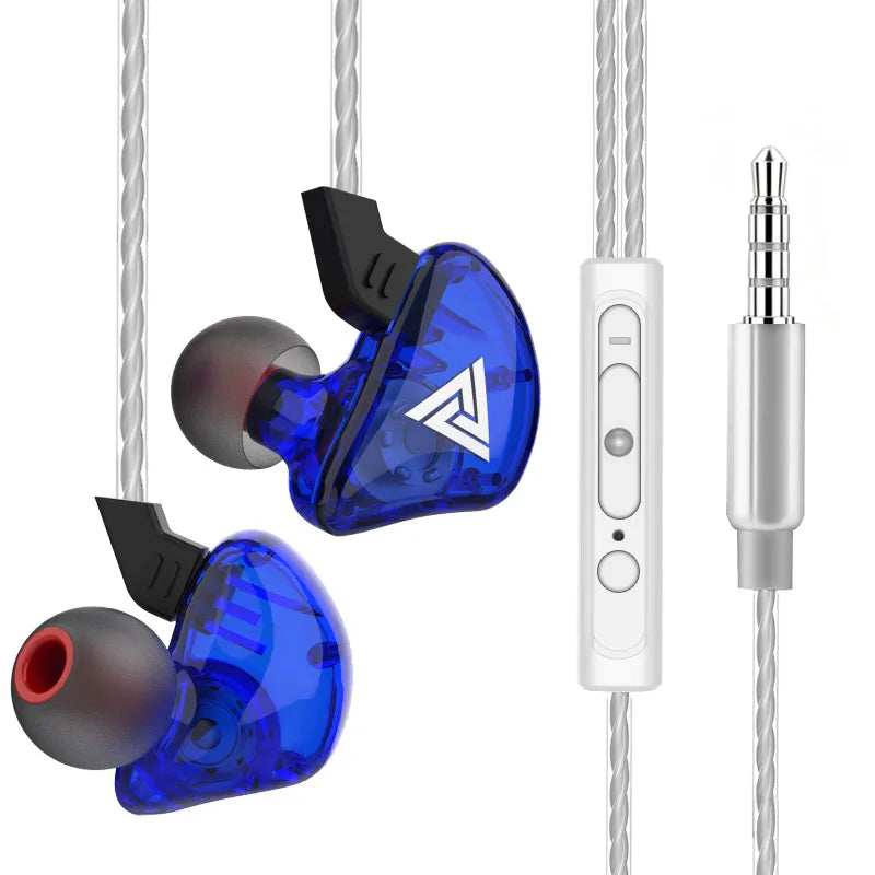QKZ AK3 HiFi 3.5MM Wired Earphone with Microphone Bass  Noise Cancelling Headphones For Sport Gaming Music Stereo Sound Earbuds