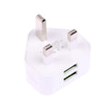 Universal UK Plug 3 Pin Wall Charger Adapter With 1/2 USB Ports Charging For Iphone 11 For Huawei Charging Charger