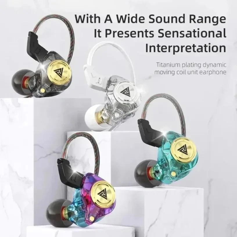 QKZ AK3 HiFi 3.5MM Wired Earphone with Microphone Bass  Noise Cancelling Headphones For Sport Gaming Music Stereo Sound Earbuds