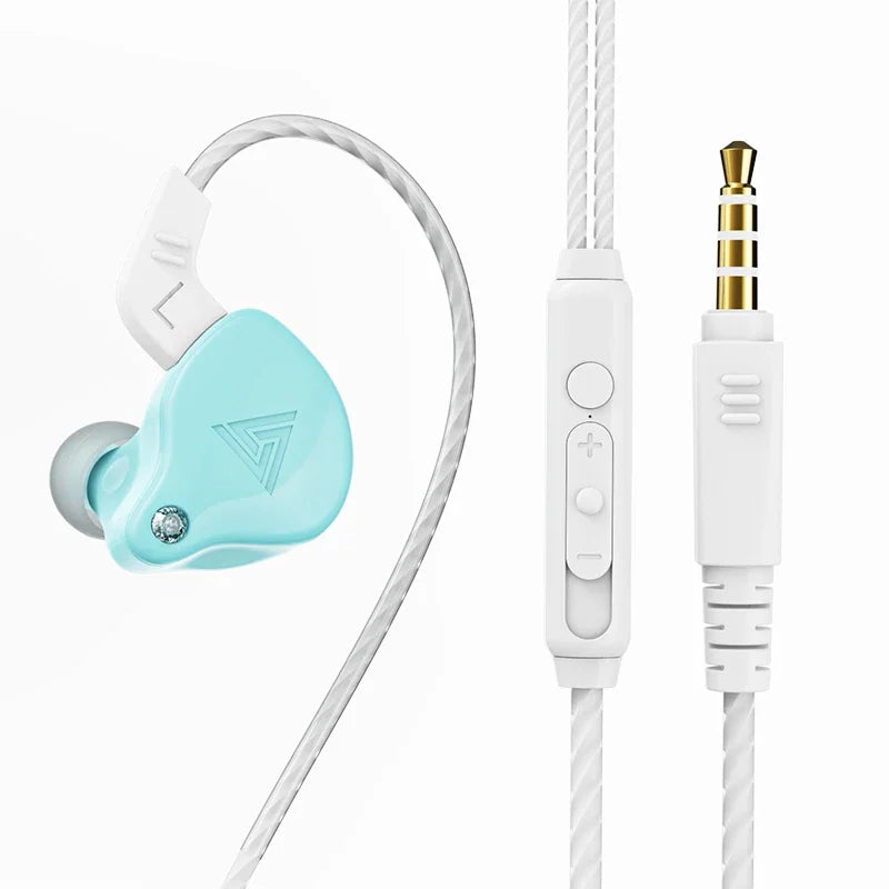 QKZ AK3 HiFi 3.5MM Wired Earphone with Microphone Bass  Noise Cancelling Headphones For Sport Gaming Music Stereo Sound Earbuds