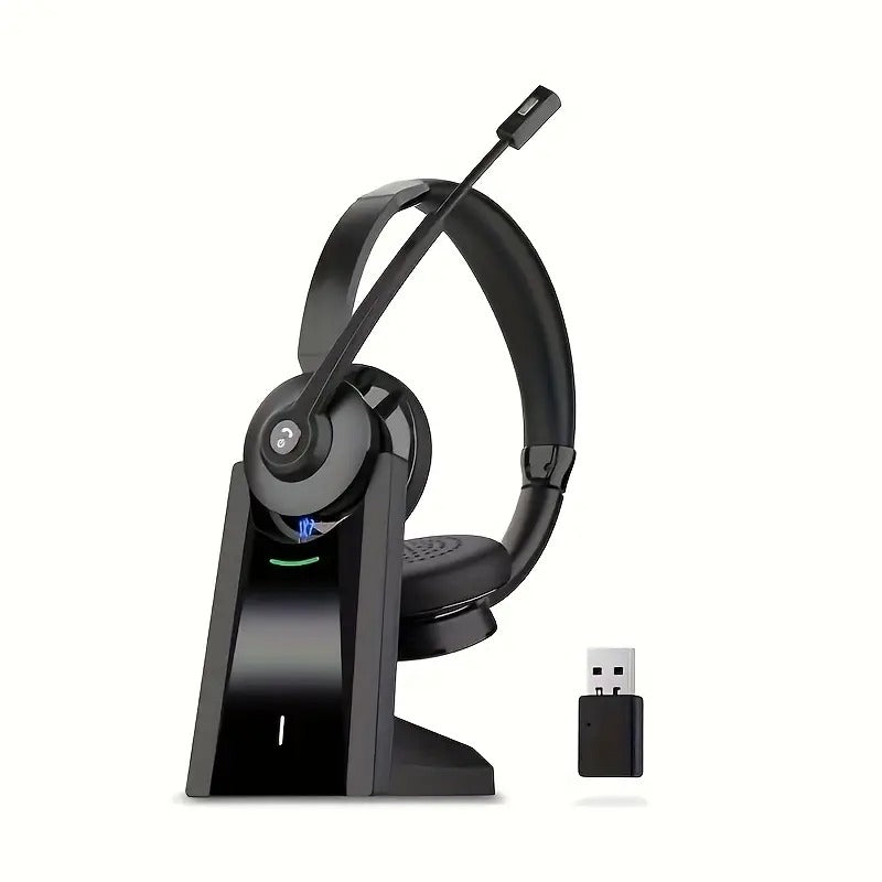 AI Noise Cancelling Wireless Headset with Mic-0