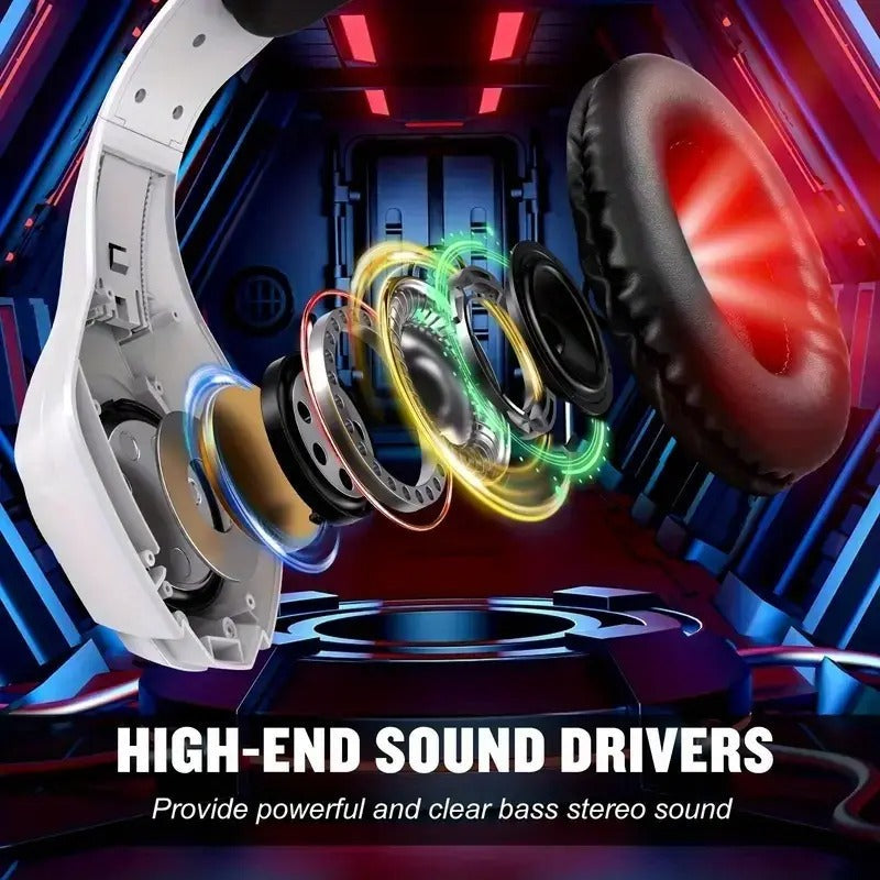 Gaming Headset with Mic, LED Light & Surround Bass-2