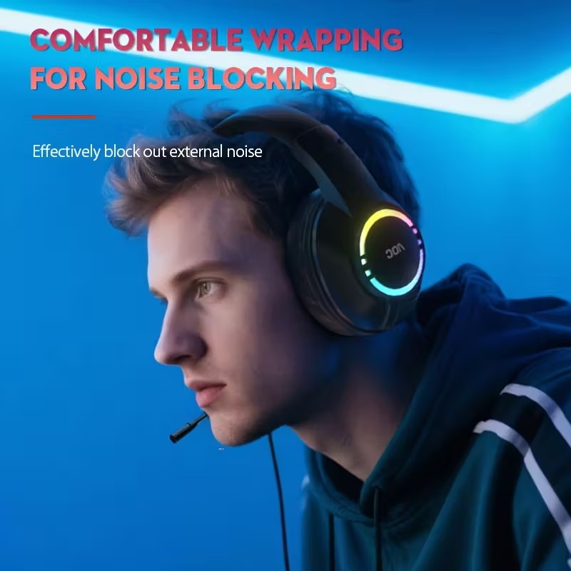 Surround Bass Gaming Headphones with LED and Mic-1