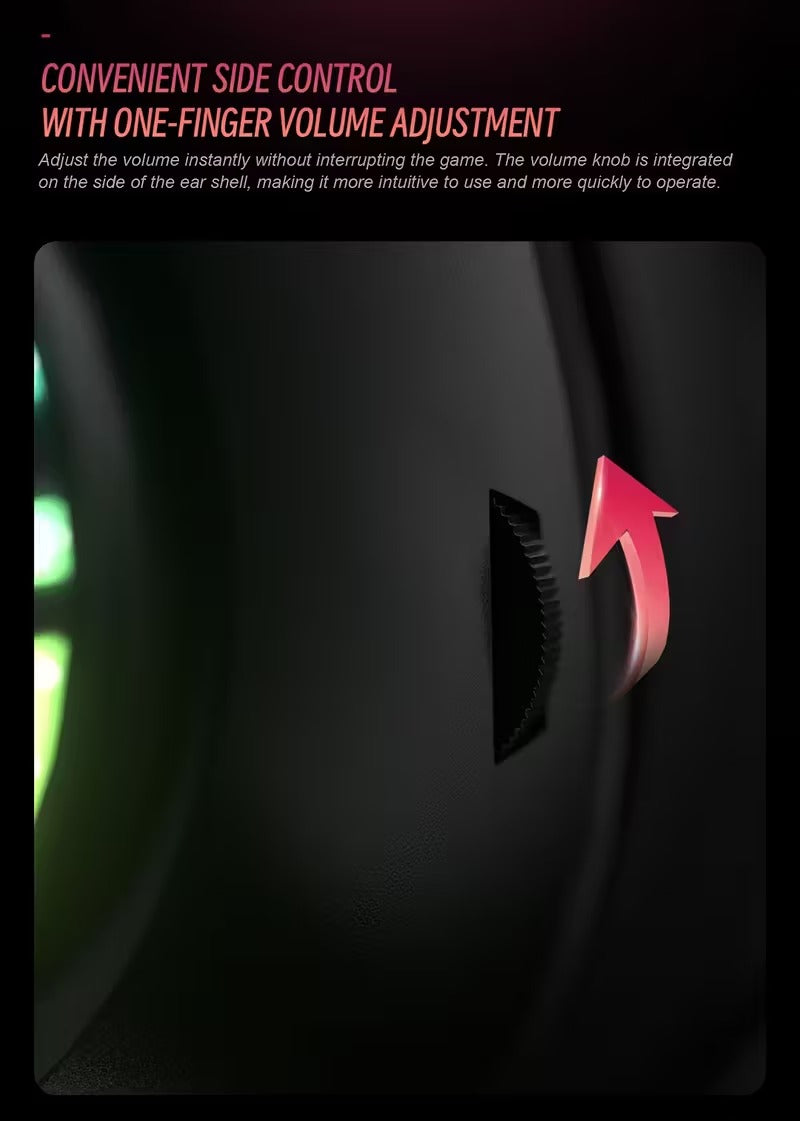 Surround Bass Gaming Headphones with LED and Mic-2