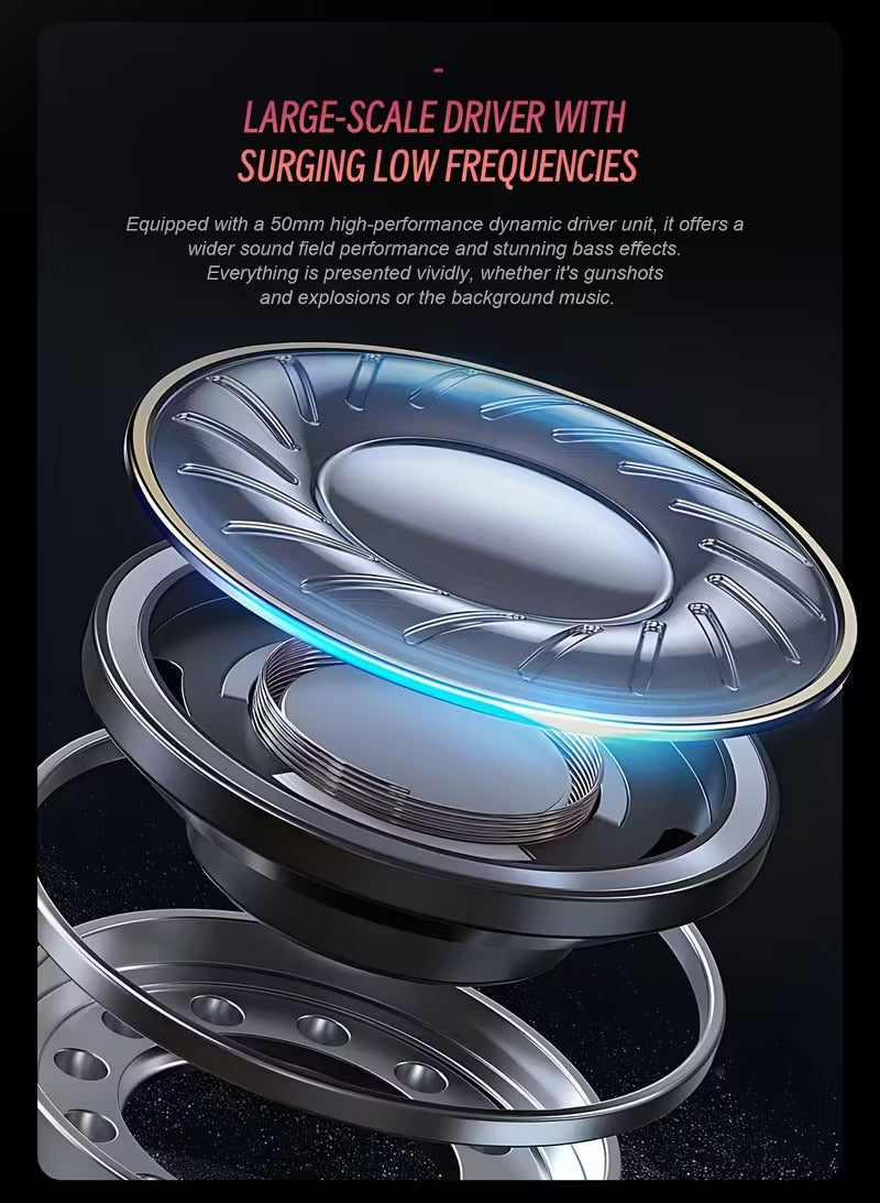 Surround Bass Gaming Headphones with LED and Mic-3