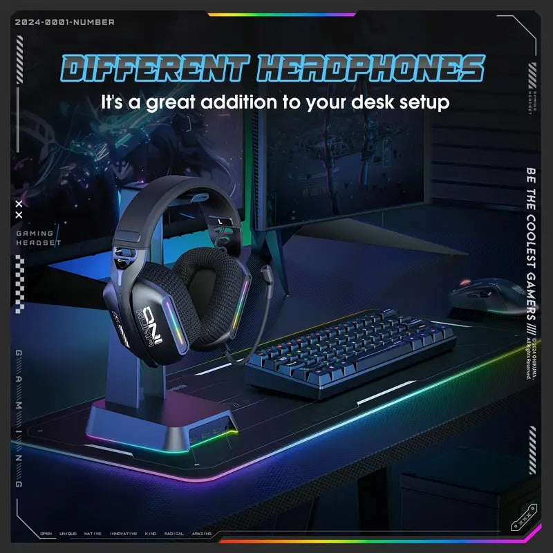 Wireless Gaming Headset with Mic and Type-C Charging