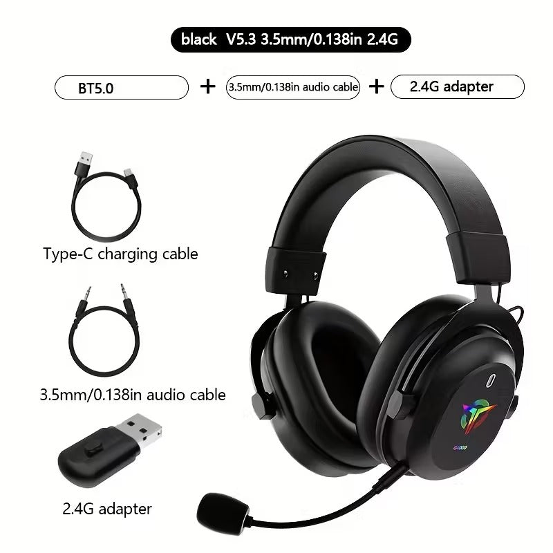 3-in-1 Gaming Headphones Wireless Wired Headset-4