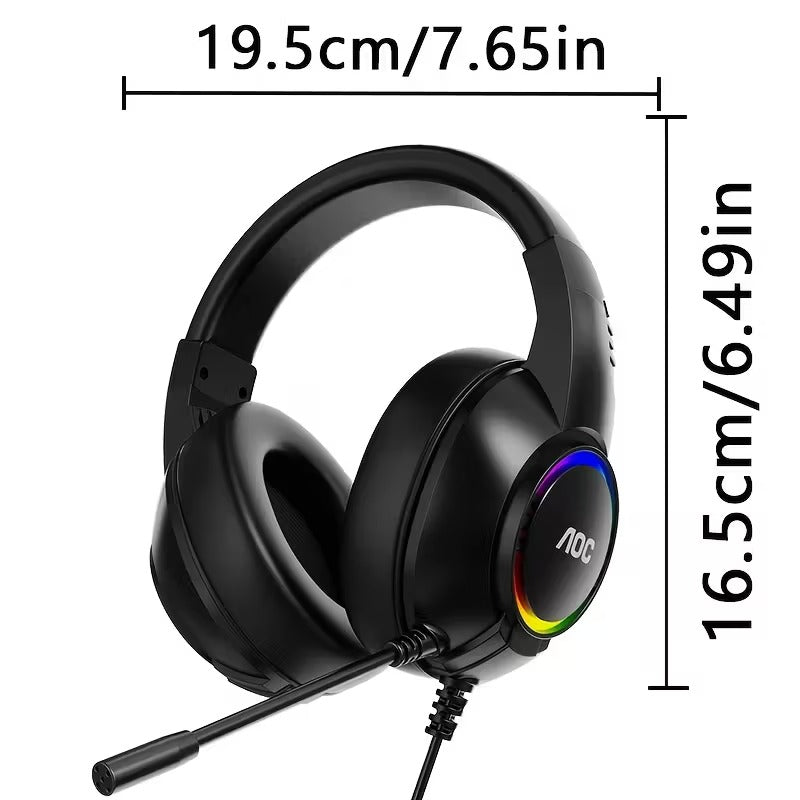 Surround Bass Gaming Headphones with LED and Mic-4