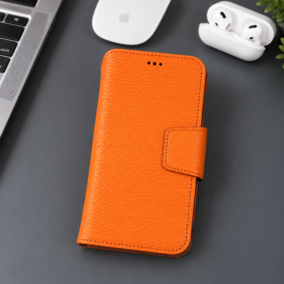 Brea iPhone 18 Pro Full-Grain Leather Wallet Case