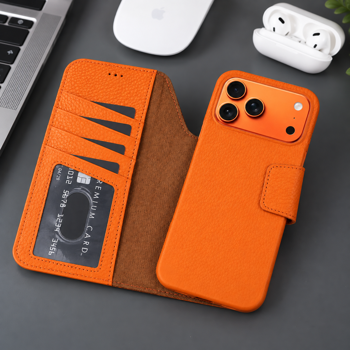 Brea iPhone 18 Pro Full-Grain Leather Wallet Case